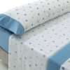 DON DESCANSO–Juego de Sábanas y Fundas de Almohada Maia. Estampado lunares Azul. Diferentes medidas