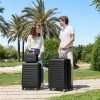 NUMADA-Juego de Maletas 3pzs Maleta Cabina 53cm, Mediana 63cm y Neceser ABS Eco, 4 Ruedas Dobles, Resistentes, Ligeras y Seguras