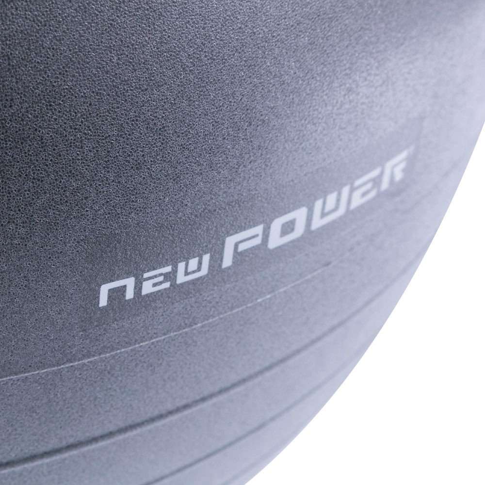 NEWPOWER-Pelota de Ejercicio Fitball 55-65-75cm, Anti-pinchazos y Antideslizante. Fabricada en PVC.