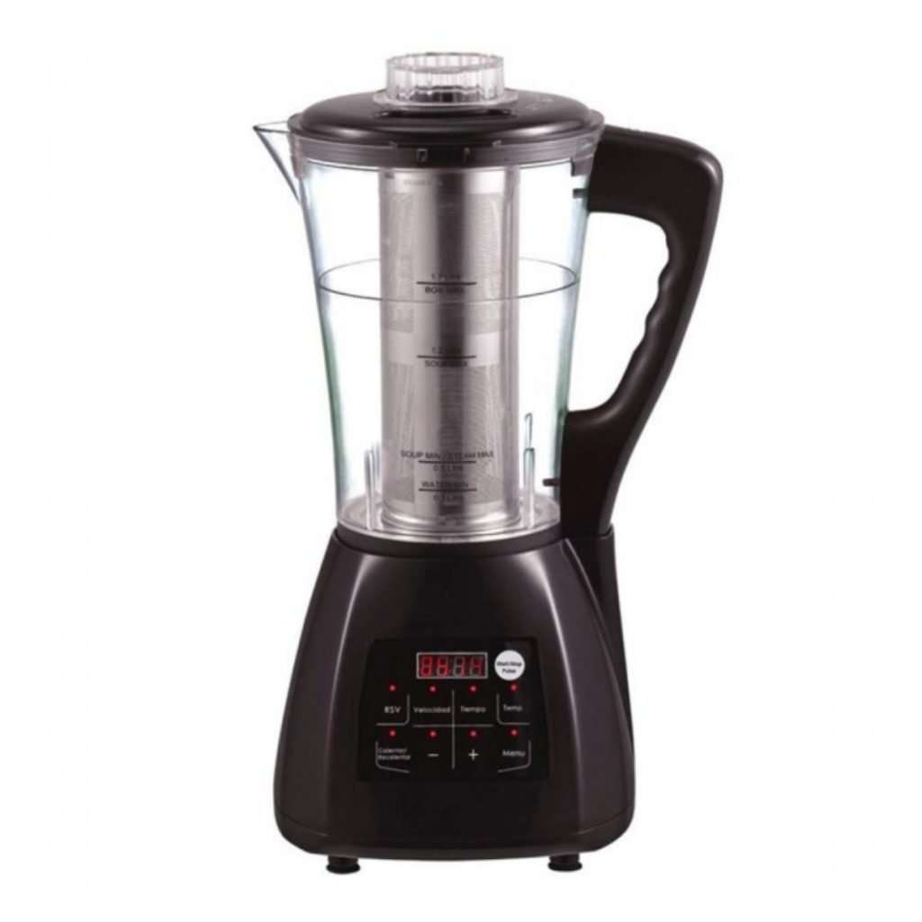 NEWLUX Batidora de Vaso Programable de 1.7L con Menús Preconfigurados, 5 Velocidades, Temperatura Ajustable hasta 120º