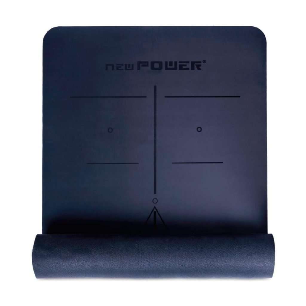 NEWPOWER-Esterilla Yoga Antideslizante Ecológica, Fabricada en PU con TPE, Larga(183cm), Ancha(61cm) y Gruesa(6mm)