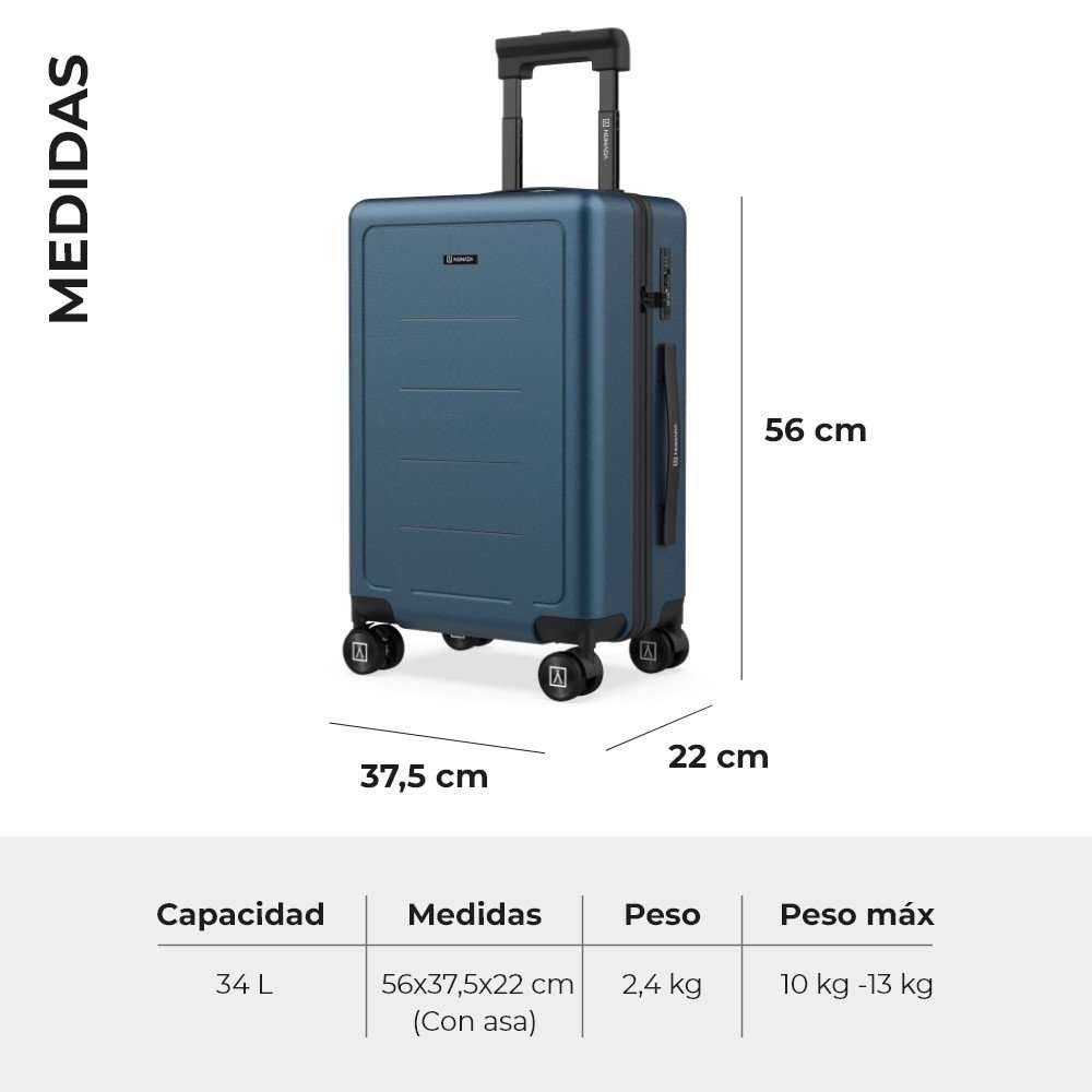 Numada PackPro T40 Maleta de Viaje Cabina ABS + PC (56x37,5x22cm)
