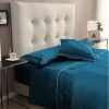 Don Descanso - Lençol ajustável 100% algodão 180 fios (Tamanho máximo da cama 28cm) Azul (Vários tamanhos)
