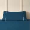 Don Descanso - Funda de Almohada Algodón 100% 180 Hilos. Máximo Frescor, Suave, Transpirable y Ligera. Lavable 30ºC. Azul