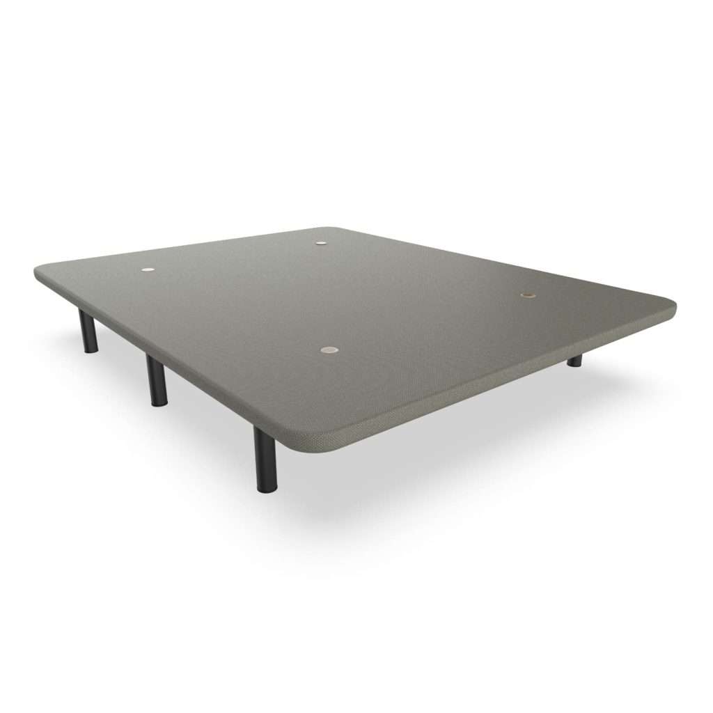 NALUI - Base Tapizada de Acero con patas de Altura 25cm y 5 Barras Transversales, Tejido 3D | Fabricado en España | Gris