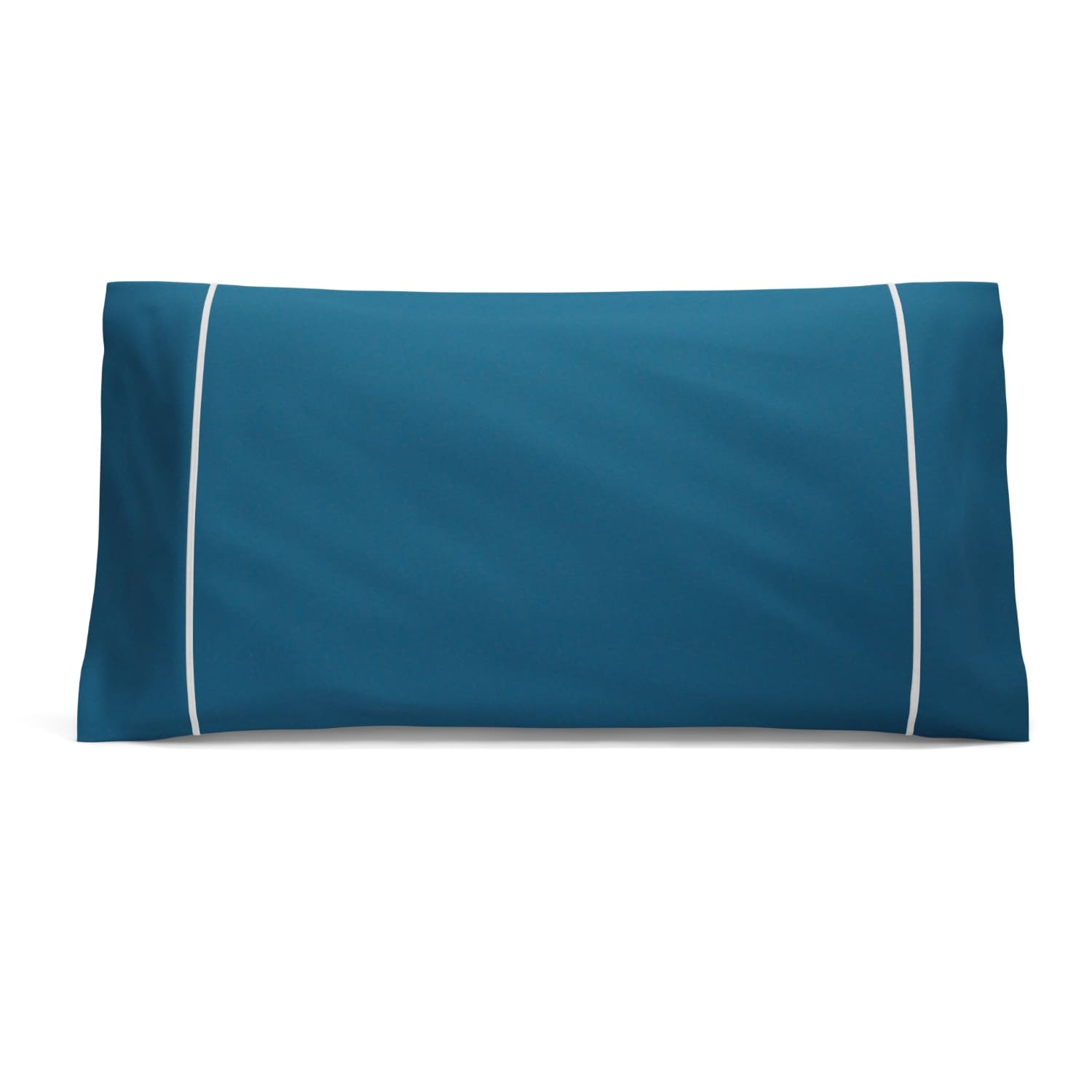 Nalui - Funda de Almohada Algodón 100% Azul Marino 180 Hilos. Máximo Frescor, Suave, Transpirable y Ligera. Lavable 30ºC. - Imagen 1