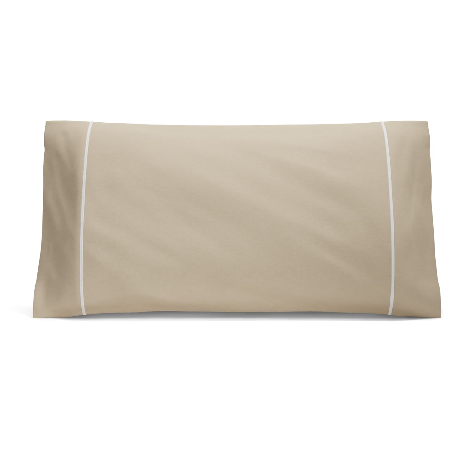Nalui - Fronha 100% Algodão 180 Thread Count. Máxima frescura, suave, respirável e leve. Lavável a 30ºC. Bege - Image 1