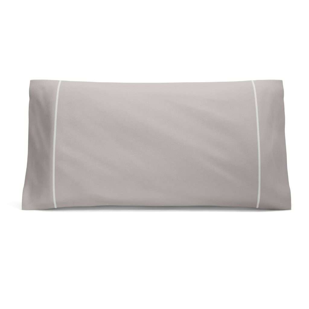 Nalui - Funda de Almohada Algodón 100% 180 Hilos. Máximo Frescor, Suave, Transpirable y Ligera. Lavable 30ºC. Gris