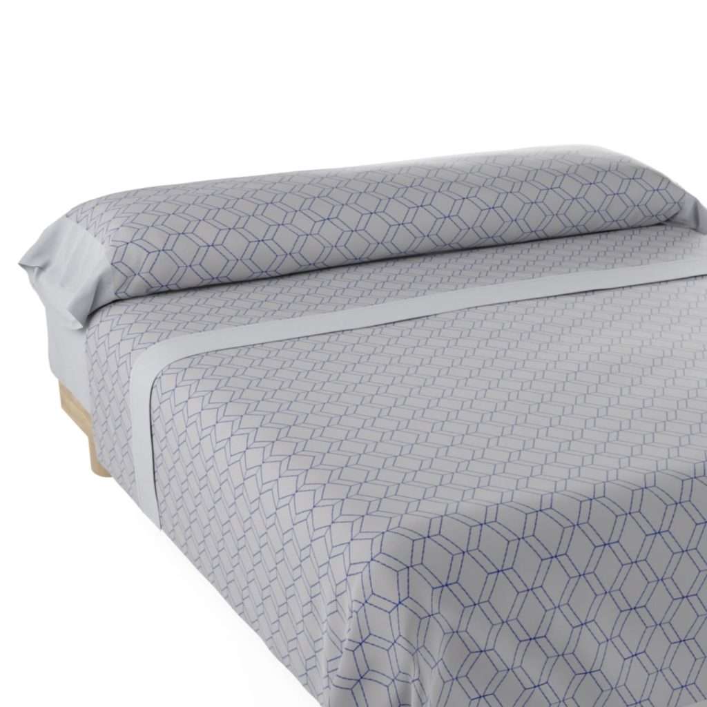 Nalui-Juego de Sábanas Gea Azul con Tejido Polycotton Suave y Transpirable. Lavable a 30º y Fácil Planchado. Dif. medidas