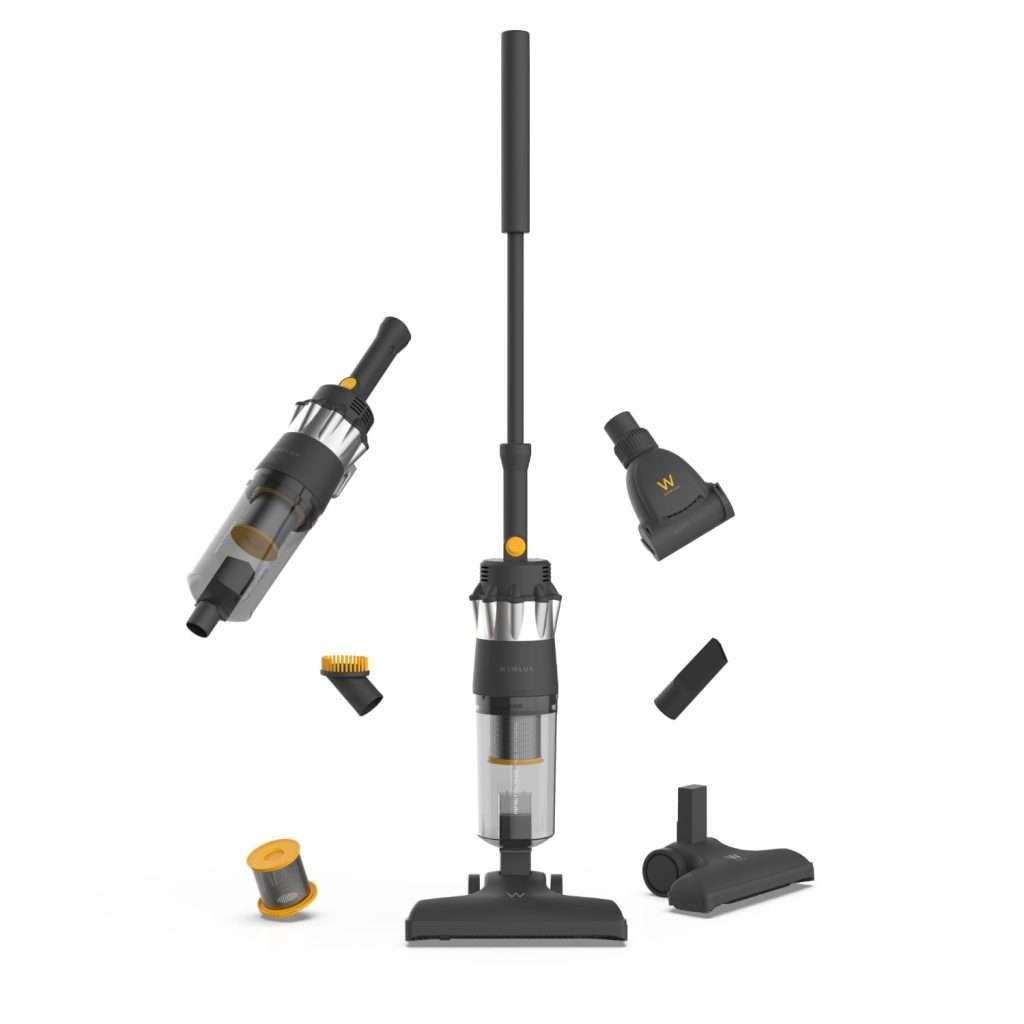 NEWLUX-Aspirador Escoba 2en1 Petfriend V900, Vertical y de Mano, 800W, 2L, 16.5 Kpa y F.HEPA | Accesorio Mascotas | 5m de Acción