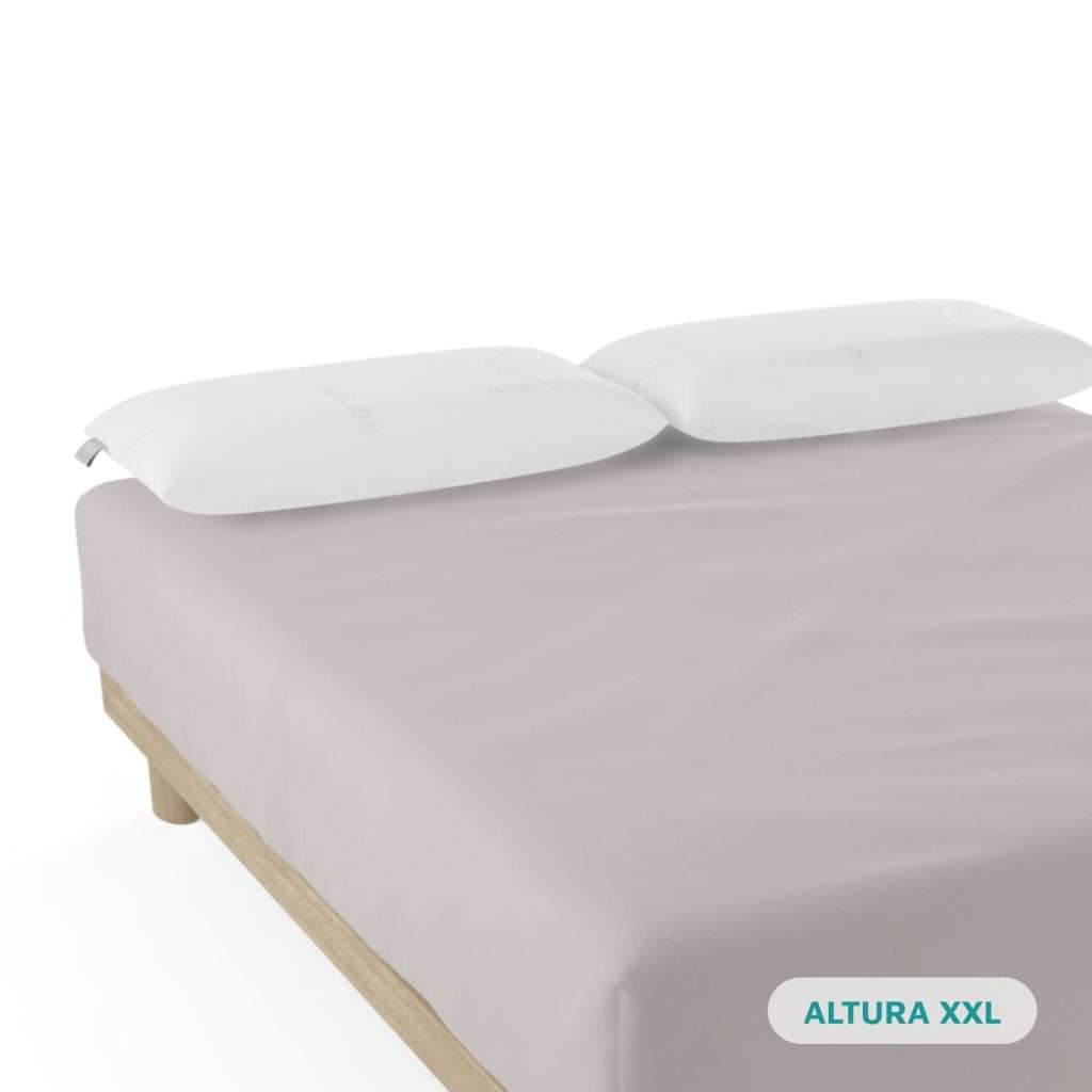 Nalui–Sábana Bajera Ajustable Algodón 100% 180 Hilos (Camas max 34cm) Gris (Varios Tamaños)