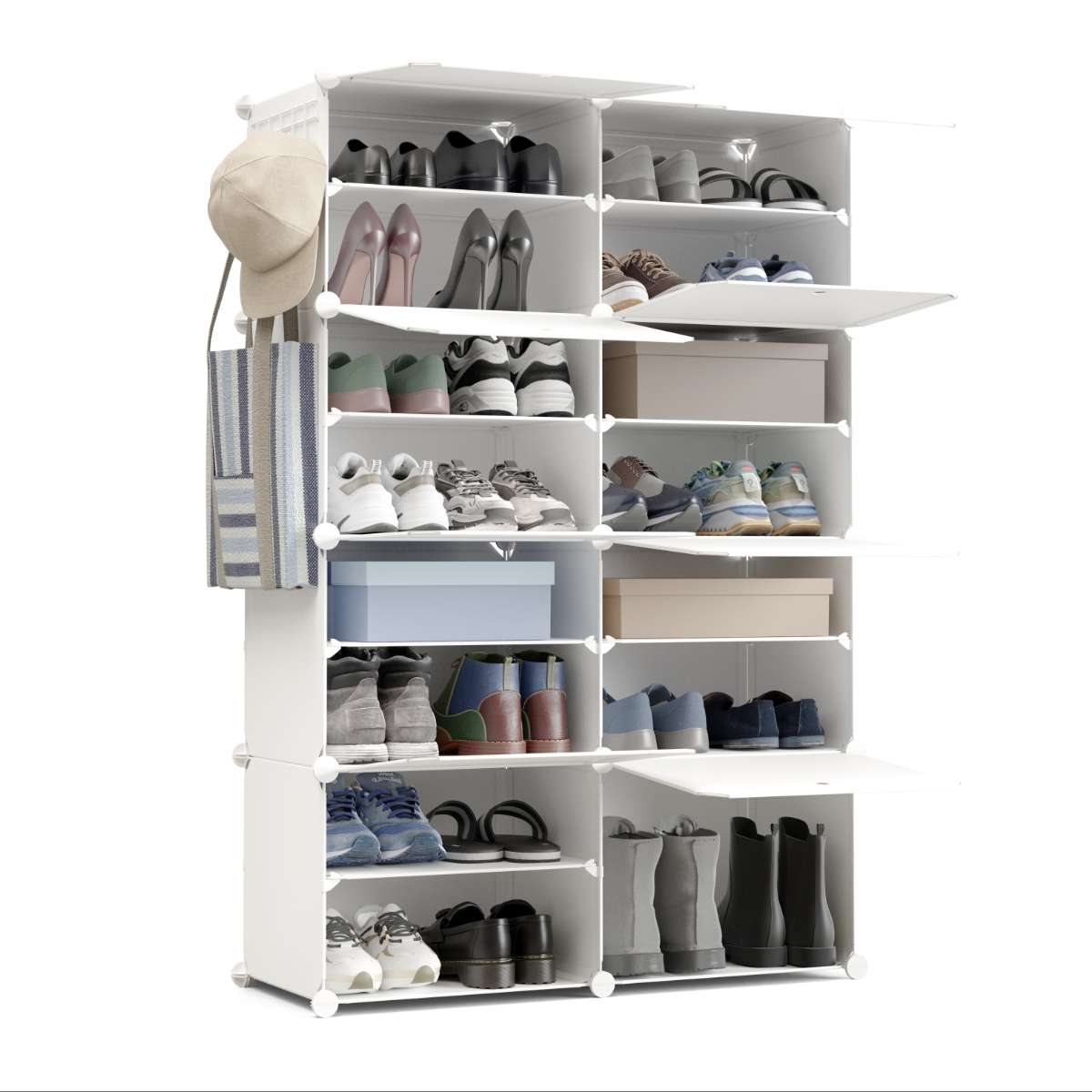 Newlux Zapatero 8 Compartimentos Cube C8 32 pares (83x32x125cm) - Imagen 1