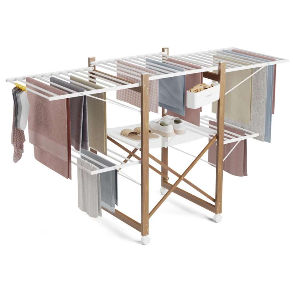 NEWLUX Tendedero Plegable con Alas Wood V35