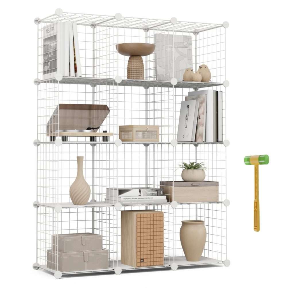 Newlux Estantería Almacenaje Multiuso 12 Cubos (125x94,5x31,5 cm)