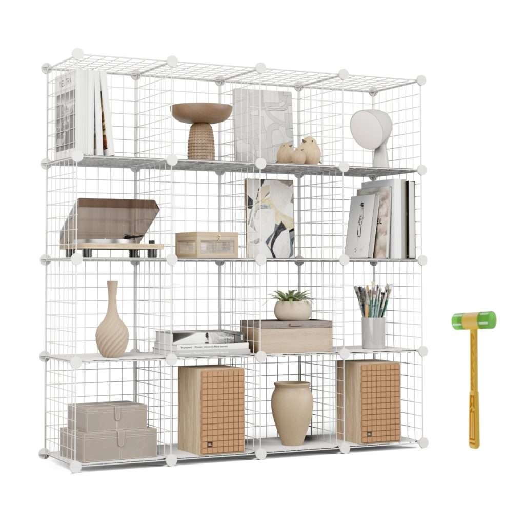 Newlux Estantería Almacenaje Multiuso 16 Cubos (125x125x31,5cm)