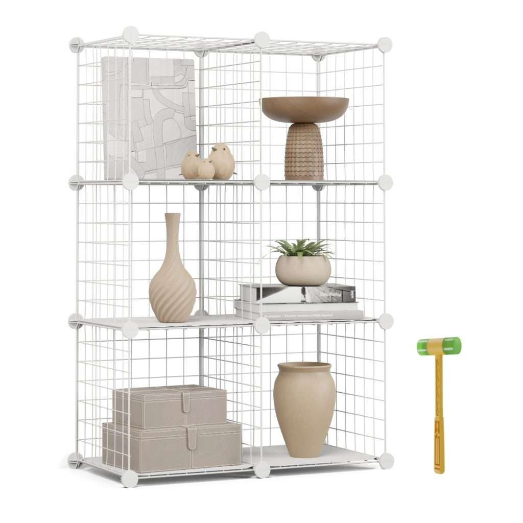 Newlux Estantería Almacenaje Multiuso 6 Cubos (64,5x94,5x31,5cm)