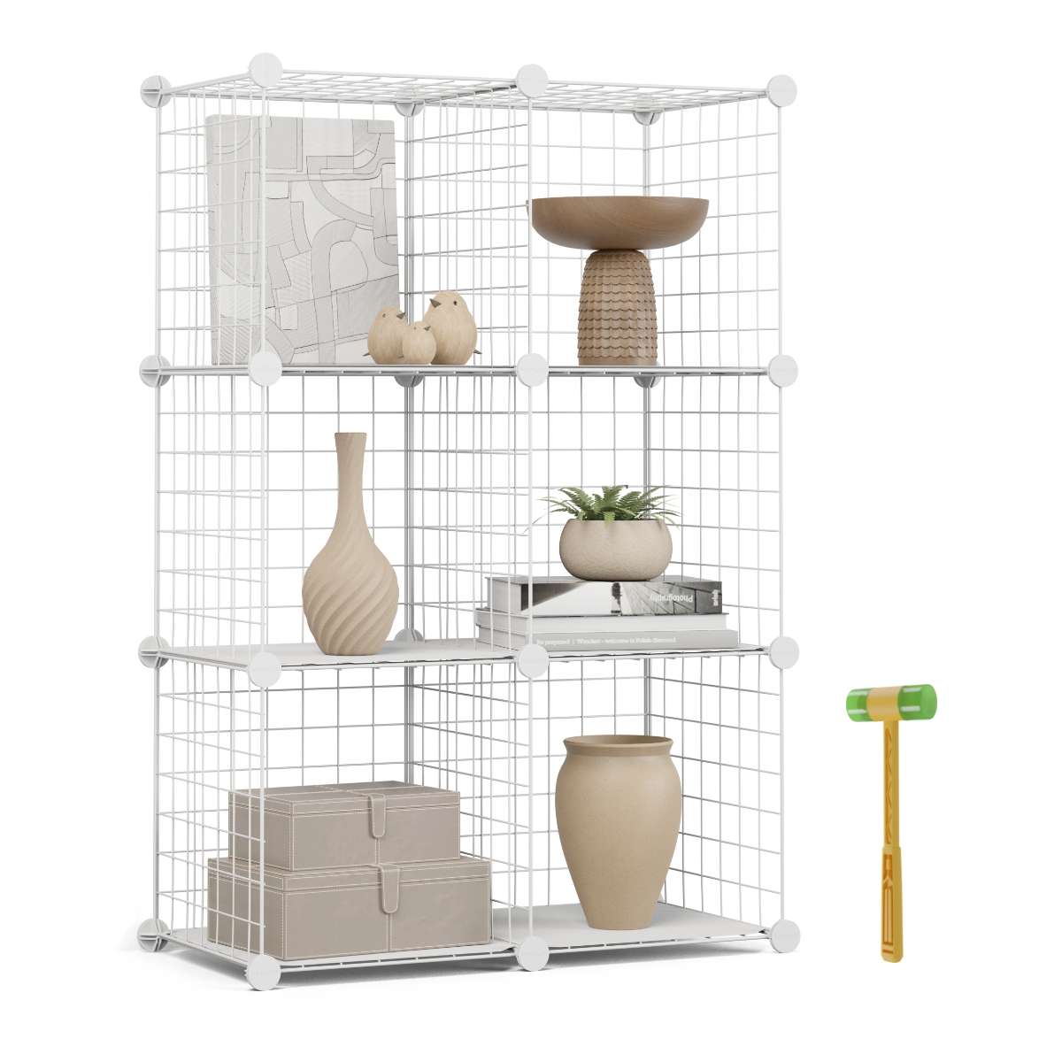 Estante de arrumação multiusos Newlux 6 cubos (64,5x94,5x31,5cm) - Image 1