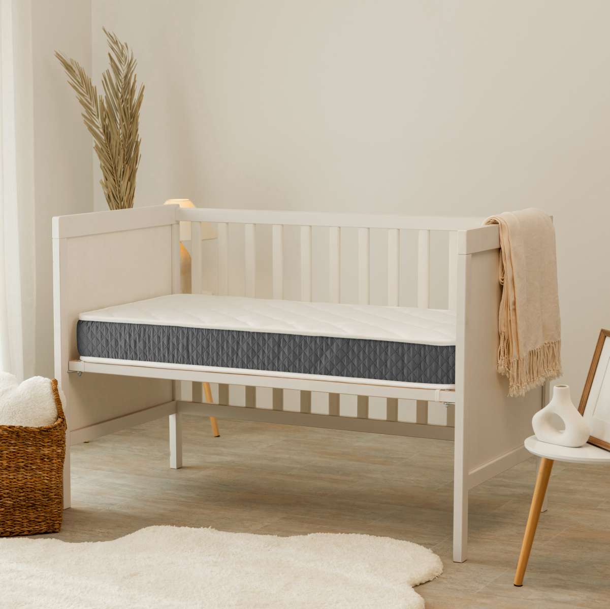 Nalui - Colchão de berço Baby One Cinzento escuro | Certificado Oeko-Tex® | Altura ± 12cm | Fabricado em Espanha - Image 2